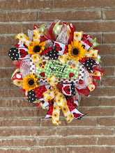 Load image into Gallery viewer, Home Sweet Home Ladybug/Sunflower Wreath
