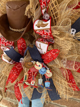 Load image into Gallery viewer, Western Cowboy with legs wreath
