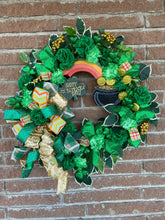 Load image into Gallery viewer, St Patrick’s Day Floral Grapevine
